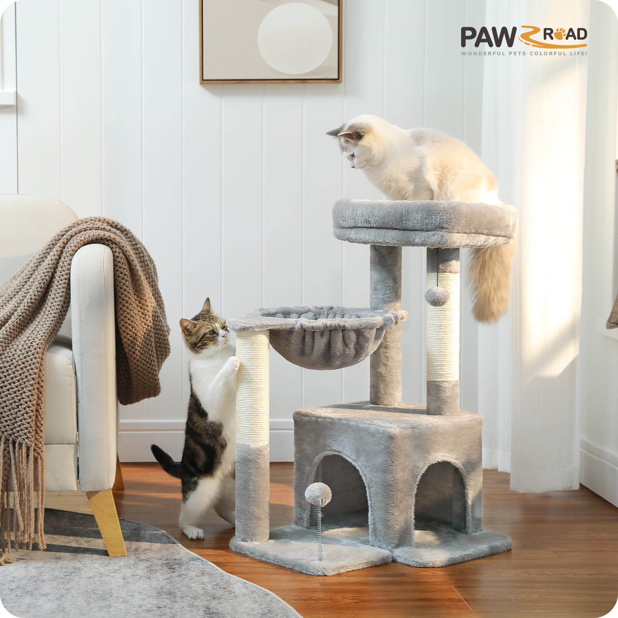 Pawz Road 29" Small Cat Tree with Convertible Design photo 4