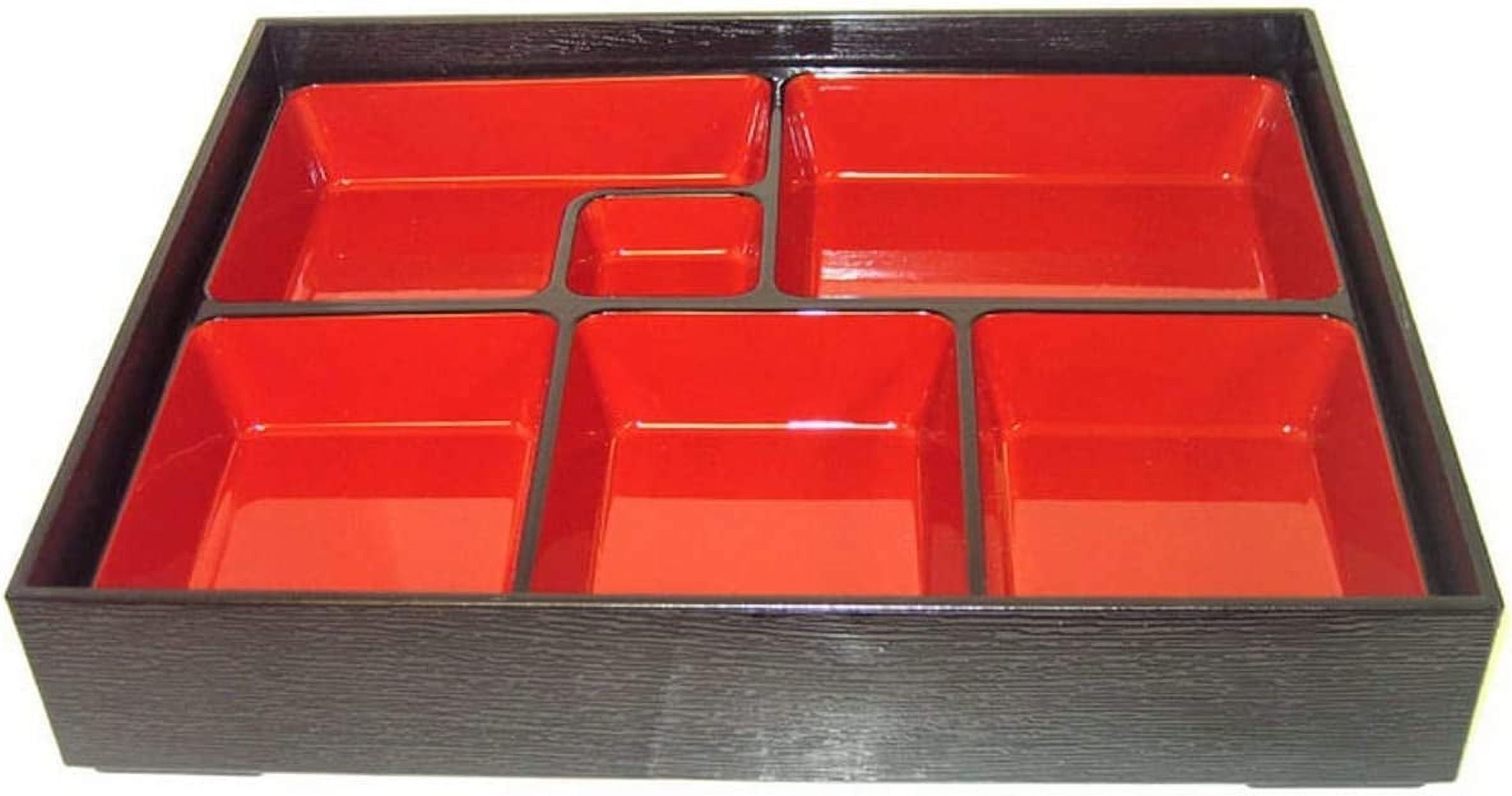Large Japanese Bento Box 6 Compartmets 14x10.5in #WZ135