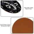 thumbnail image 5 of Bear 6PCS Round Microfiber Leather Coasters 11x11 cm/4.3x4.3 in - Set of 6 Drink Coasters for Home and Office - Heat Coaster Set for Cups and Mugs, 5 of 6