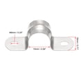 thumbnail image 2 of Uxcell 15mm(0.6") 201 Stainless Steel 2 Holes Rigid Pipe Strap Tension Tube Clamp 16 Pack, 2 of 5