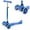 Blue, variant on Best Choice Products Kids Mini Kick Scooter Toy w/ Light-Up Wheels and Height Adjustable T-Bar - Blue