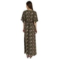 thumbnail image 4 of Inkmeso Robe à Manches Kimono Courtes Imprimée à Col en V pour Femmes, Robe Maxi Longue Décontractée d'Été, 4 of 7