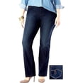 thumbnail image 2 of Jack David Extended Womens Plus Size Blue Denim Jeans Tall Long Tummy Technology, 2 of 6