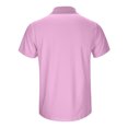 thumbnail image 5 of Sngxgn Short-Sleeve Classic Fit Mens Polo Shirt with and Polo Shirt(Pink,XXL), 5 of 8