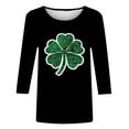 thumbnail image 4 of HongQid Saint Patrick's Day Shirts 3/4 Sleeve Women Funny Graphic Print Irish T Shirt Spring Summer Casual Crew Neck Tee Tops, 4 of 5