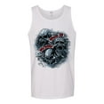 thumbnail image 2 of Wild Bobby, God Is My Judge Smokey Gray Skull Dark Pop Culture Mens Graphic Tank Top, White, 3XL, 2 of 3