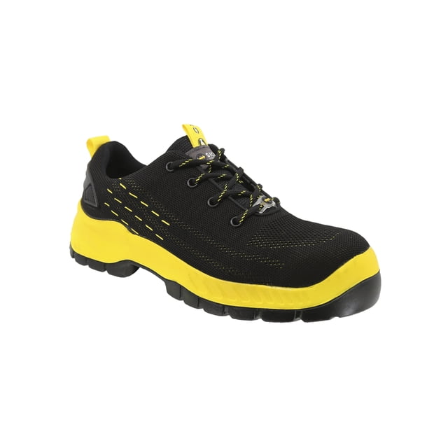 Tenis de Seguridad Para Caballero Sicuro Industrial Volare S-01 Negro Amarillo