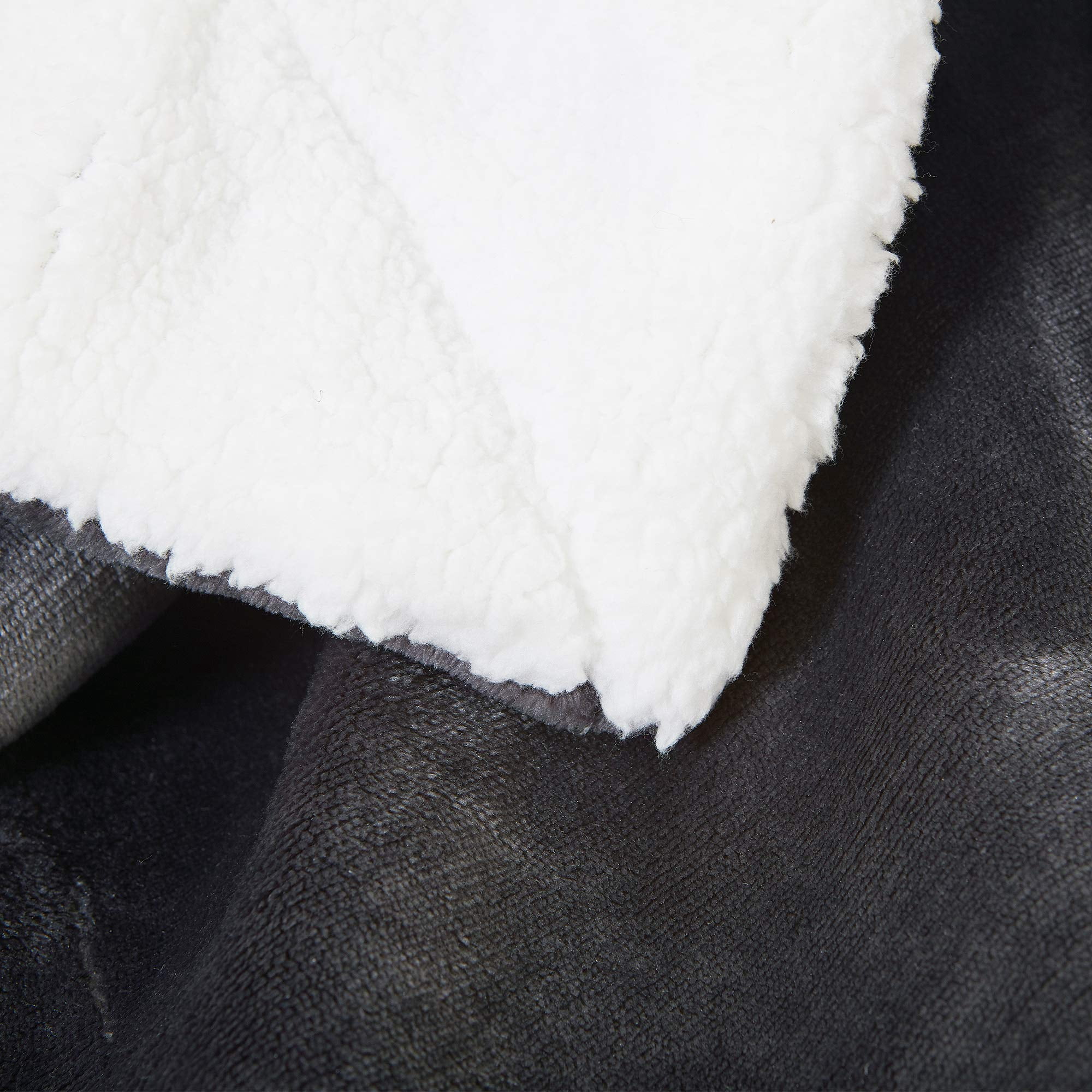 MOSHU Sherpa Bed Blankets Double Reversible Fluffy for Bed Warm Soft Twin Flannel Fleece Blankets
