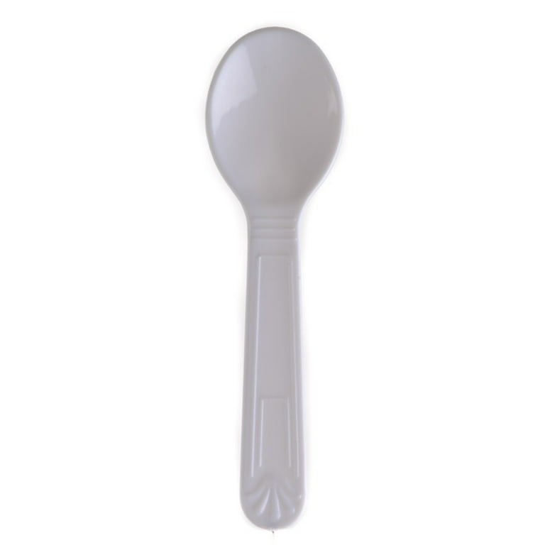 [400 Pack] White Plastic Mini Taster Spoons - 3 inches Disposable Tasting  Spoons - Plastic Mini Spoons, Ice Cream Spoons, Dessert Spoons, Sampling