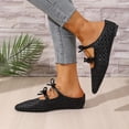 thumbnail image 2 of HomeDM Womens Woven Mesh Mary Jane Flats Closed Pointed Toe Slip-On Ballet Flat Dress Shoes for Office Casual Size 9, 2 of 9