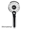 thumbnail image 1 of Cabezal de ducha LED Rociador de ducha brillante con control de temperatura presurizado de mano Rociador de baño, plateado sidaley HA000239-02B, 1 of 6
