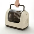 thumbnail image 2 of Richell Faux Wicker Small Carrier with Lockable Clear Top Door, Ivory, 3.1 lb Limit, 2 of 6