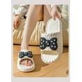 thumbnail image 6 of Home Cloud slippers Women puppy sandals bow Big eyes Flip flops Cartoon Soft beach non slip house shoes Men platform women slide, 6 of 6