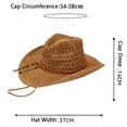 thumbnail image 3 of Aueoeo Packable Straws Hat Fashion Fedora Panama Sun Protection Summer Beach Hat Cuban Cap For Men Women, 3 of 3