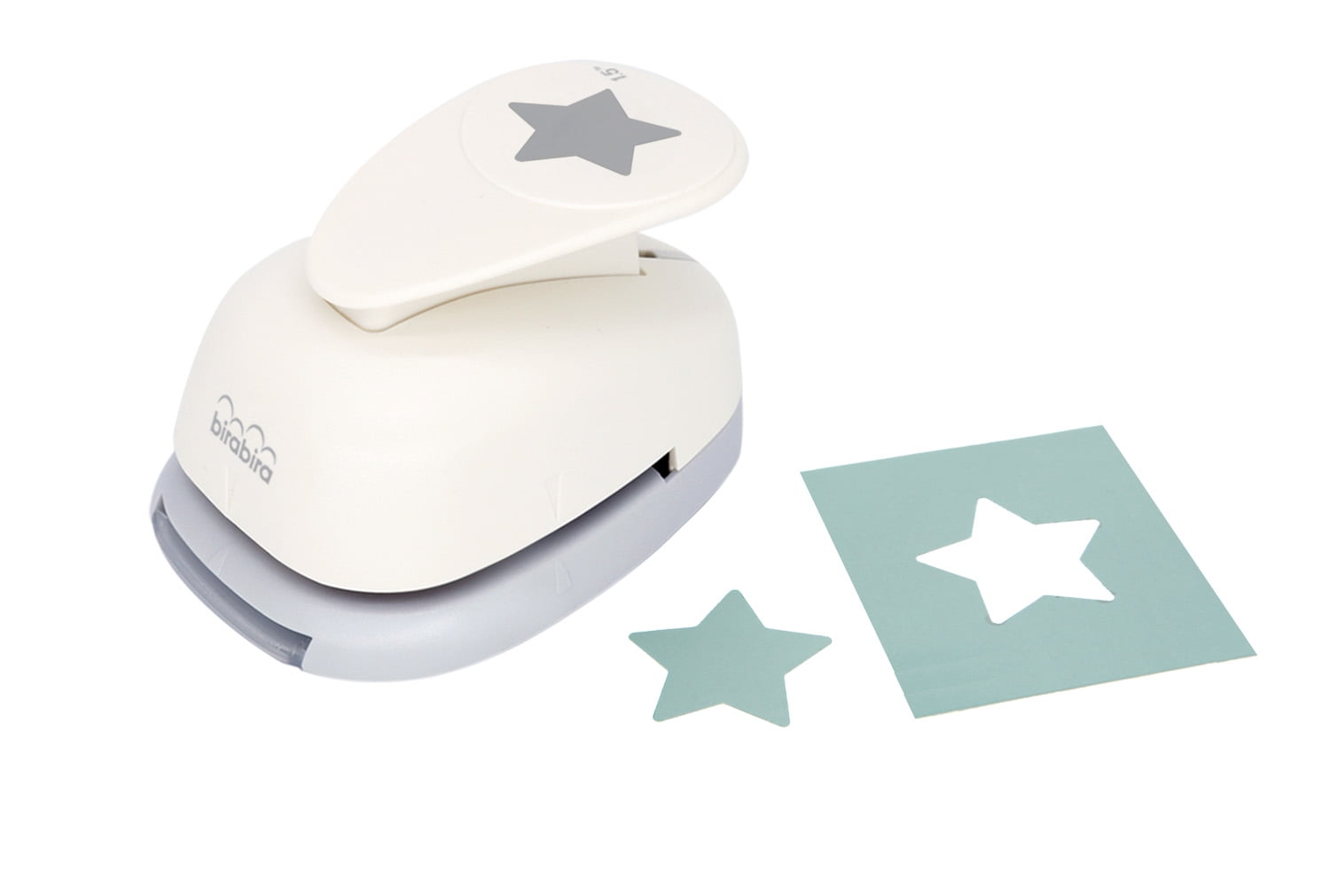 Bira Craft 1.5 inch Star Lever Action Craft Punch, Christmas Punch (1.5 inch Star Measured diagonally)