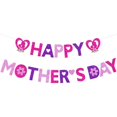 thumbnail image 3 of Lubelski 1 Set Party Banner Delicate Reusable Paper Art Happy Mothers Day Hanging Flag Banner with Ribbon Scene Layout Prop, 3 of 8
