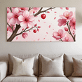 thumbnail image 6 of Cherry Blossom Themed Backdrop Banner Decorative Background with Delicate Pink Flowers and Red Cherries Party Decorations Spring Celebrations Photography Props Festival Decor, 6 of 7