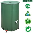 thumbnail image 2 of YSMW 100 Gallon Collapsible Rain Barrel, Rainwater Collection System, Portable Foldable Garden Water Storage Tank, Water Catcher with Filter Overflow Kit Faucet Green, 2 of 7