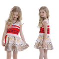 thumbnail image 5 of Jurebecia Princess Dress for Little Girls Fancy Costume for Kids Cosplay Halloween Christmas Outfits with Accessories Red/White 5-6 Years, 5 of 10