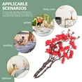 thumbnail image 3 of Raindrops Artificial Plum Blossom Picks with Vivid Red Silk Flowers for Home Decoration 3 Pcs, 3 of 6
