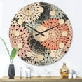 thumbnail image 2 of Designart 'Abstract Retro Flower Design I' Mid-Century Modern Wood Wall Clock, 2 of 5