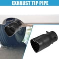 thumbnail image 2 of Unique Bargains Car Exhaust Tip Heart Shaped Tail Pipe 2.48" OD 2.64"x2.36" Outlet 5.43" Length Straight Black, 2 of 7