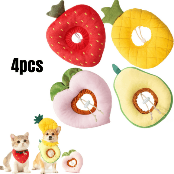 Adjustable Cotton Dog Cone Collar for Small Medium Large Dogs for After Surgery, Pet Inflatable Neck Collar Soft Protective Recovery Cone for Dogs and Cats