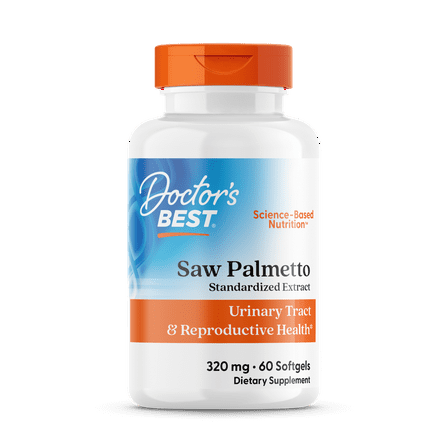Doctor's Best Saw Palmetto, Standardized Extract, 320 mg, 60 Softgels