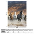 thumbnail image 4 of COMIO  Wild Horses Blanket Horse Blanket Throw for Boys Men Horses Running at The Beach Print Sherpa Fuzzy Blanket for Couch Bed Throw TV Blanket Horse Lovers Gifts, 4 of 6