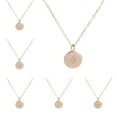 thumbnail image 3 of Pendentif Rond en Forme de Pièce Collier Alphabet Disque Col Lettre Pendentif Chaîne Femme Cadeau Bijou Féminin, 3 of 9