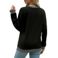 thumbnail image 6 of Fengactive Long Sleeve Letter Printed Shirts for Women Crew Neck Funny Lightweight Graphic Pullover Tops, 6 of 6