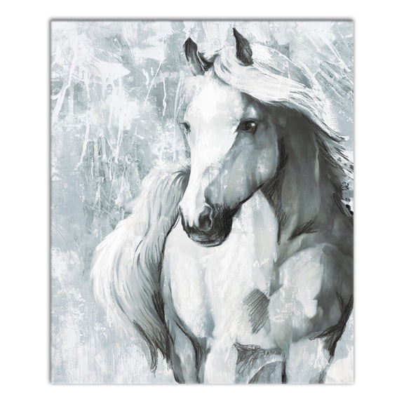 Creative Products Blue Gray Horse 20 x 24 Canvas Wall Art