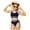 a02 Dark Blue, variant on Girl Swimsuit Size 14-16 Tankini Girls Swimsuits Two Piece Bikini Set Ruffle Bathing Suit with Adjustable Strap Quick Dry Beach Girls' Swimwear 5-16Y