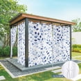 thumbnail image 6 of Outdoor Curtains for Patio Waterproof, Navy Blue Eucalyptus Outdoor Privacy Panels Grommet, Spring Summer Botanical Leaves Blackout Outside Curtains for Porch/Cabana/Pergola/Gazebo 54"x95", 1 Panel, 6 of 8
