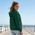 thumbnail image 4 of Bexdxz Women Casual Full Zip Up Cardigan Basic Jacket Lightweight Long Sleeve Sweatshirt Solid Color Jacket With Pockets Dark Green S, 4 of 4