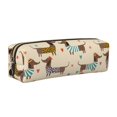thumbnail image 1 of Balery Dachshund Dog Estuche de Lápices de Cuero Impreso, Estuche para Suministros de Arte, Estuche de Lápices con Cremallera, Estuche de Almacenamiento de Papelería, 1 of 7