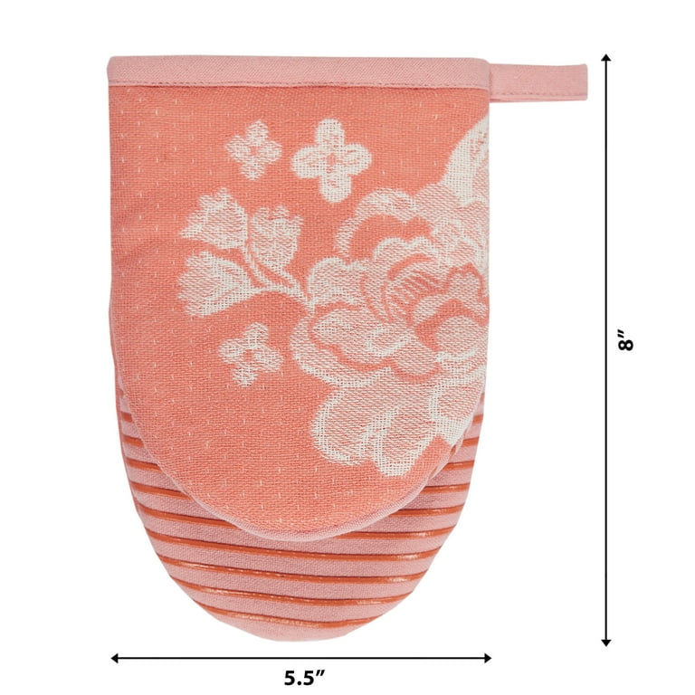 The Pioneer Woman Cotton Mini Mitt Set Ginger 5.5x8 inches with