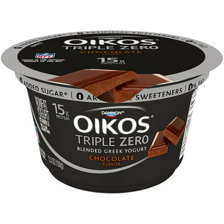 Oikos Triple Zero Chocolate Greek Nonfat Yogurt, 5.3 oz - Walmart.com