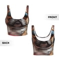 thumbnail image 5 of Fotbe French Bulldog In Sunglasses Pattern Womens' Sports Bra Longline Wirefree Padded with Medium Support Sports Moisture-Wicking Workou Vest,Tank Top-, 5 of 7