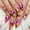 2, variant on 24 Pieces Electroplated Metallic Glossy 3D Rhombic Nail Art Decorations for Stunning Nail Designs