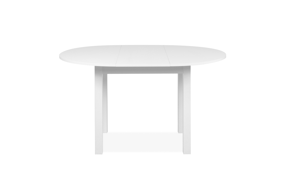 Mesa de Comedor Redonda Extensible Blanca Estructura de Madera