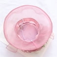thumbnail image 6 of NMMUED Women Organza Church Derby Hat Wide Brim Sun Hats for Wedding Tea Party Fascinator Hat Beige One Size, 6 of 6