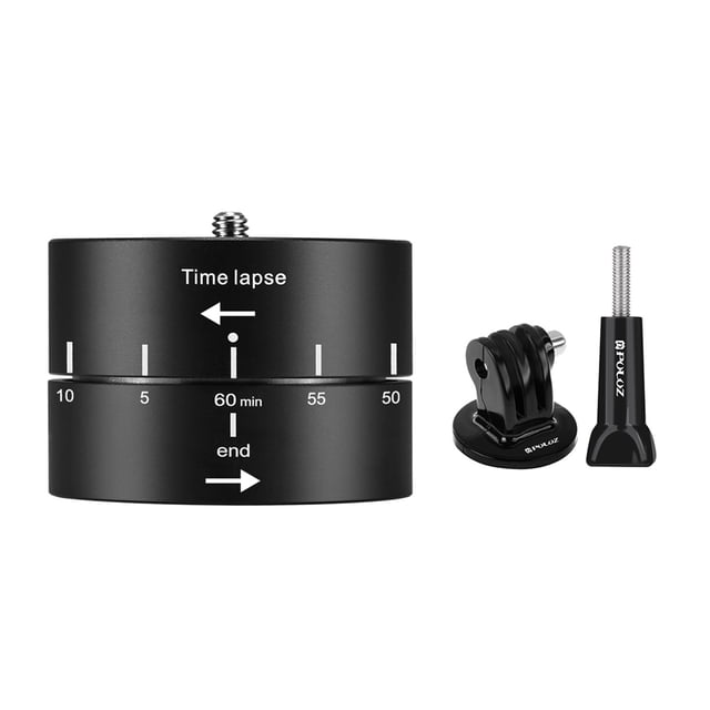 Camera Time lapse 360 Panoramic Panning Rotation 60/120 Minutes For phone Stabilizer Tripod Head Adapter Timelapse ,Easy to Use