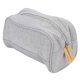 thumbnail image 1 of Makeup Storage Bag PU Leather Cotton Linen Zipper Cosmetic Organize Pouch for Travel Use, 1 of 5