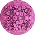 thumbnail image 1 of Ahgly Company Indoor Round Oriental Pink Traditional Area Rugs, 3' Round, 1 of 4
