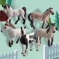 thumbnail image 2 of HEVIRGO Horse Model Rust-proof Excellent Craftmanship Micro Decor Knapostu Stallion Pint Mare Action Figures Toy for Shelf Decor, 2 of 10