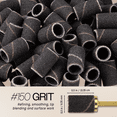 thumbnail image 3 of PANA Sanding Band Files for Mandrel Nail Drill Bits - 100pcs per box (150 Grit, Black), 3 of 6
