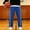 Blue, variant on Men Side Snap Button Track Pants Drawstring Straight Leg Athletic Basketball Casual Workout Trousers Gray XXXL