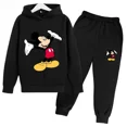 thumbnail image 2 of Sudadera con capucha y pantalones deportivos para niños y niñas de Disney Cartoon, conjunto de 2 piezas de moda de primavera y otoño, ropa deportiva para niños, 2 of 5