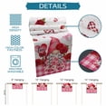 thumbnail image 6 of Valentine's Day Table Runner - 70 Inch Long Red Roses Gnomes Loves Romantic Plaid Cotton and Linen Blended Dress Scarves Farmhouse Table Runner for Kitchen Dining, Coffee Table, 13" x 70", 6 of 8